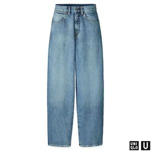 Uniqlo U high waist wide leg straight jeans